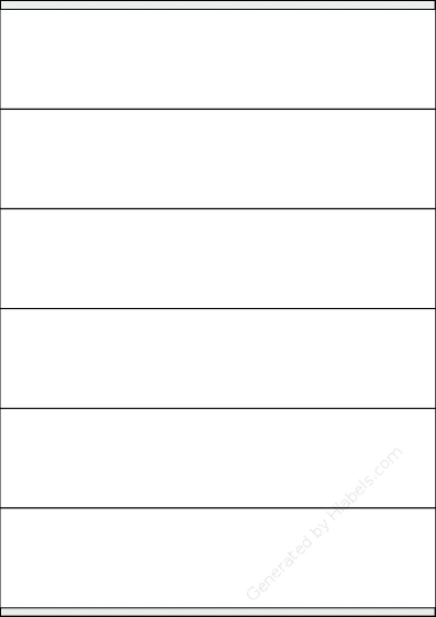 NikOffice® 42NIKO35 template with 6 rectangular 210 x 48 millimeter labels per sheet, on A4-size adhesive blank label sheets.