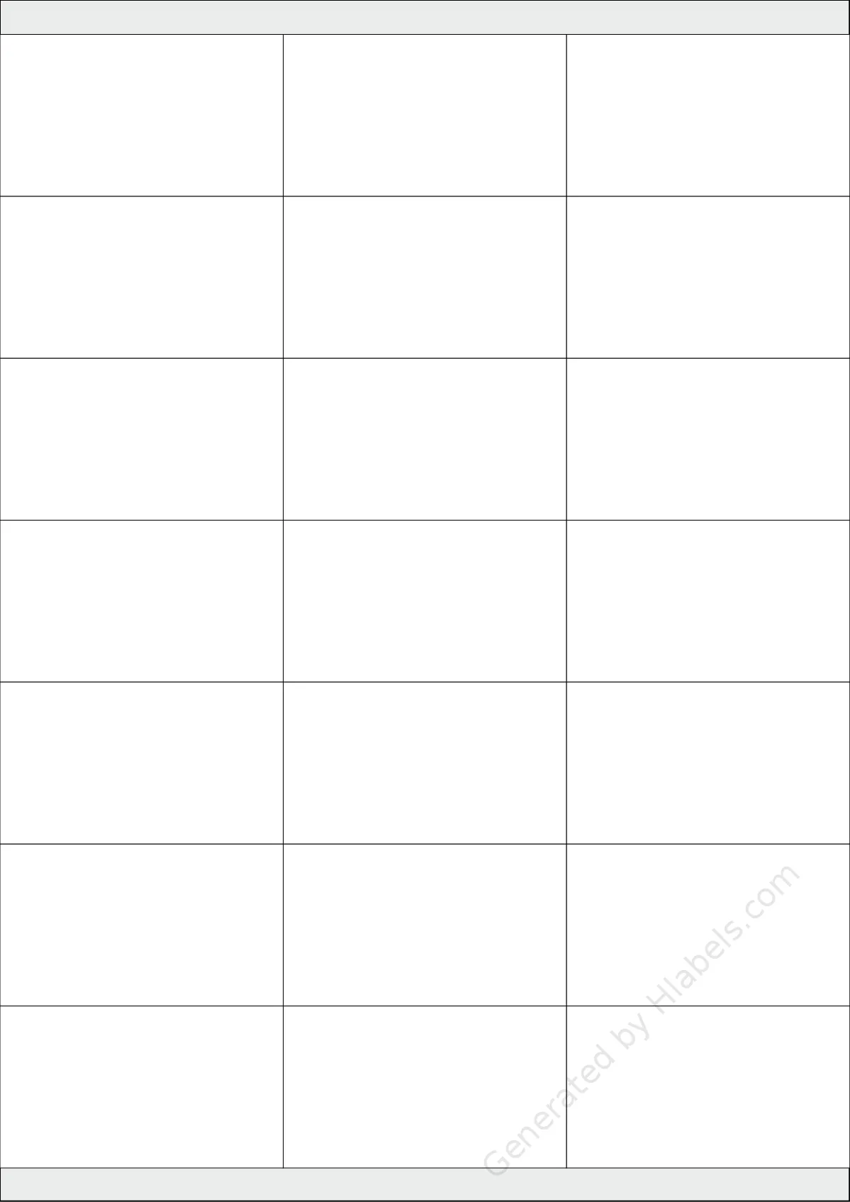 NikOffice® 42NIKO40 template with 21 rectangular 70 x 40 millimeter labels per sheet, on A4-size adhesive blank label sheets.