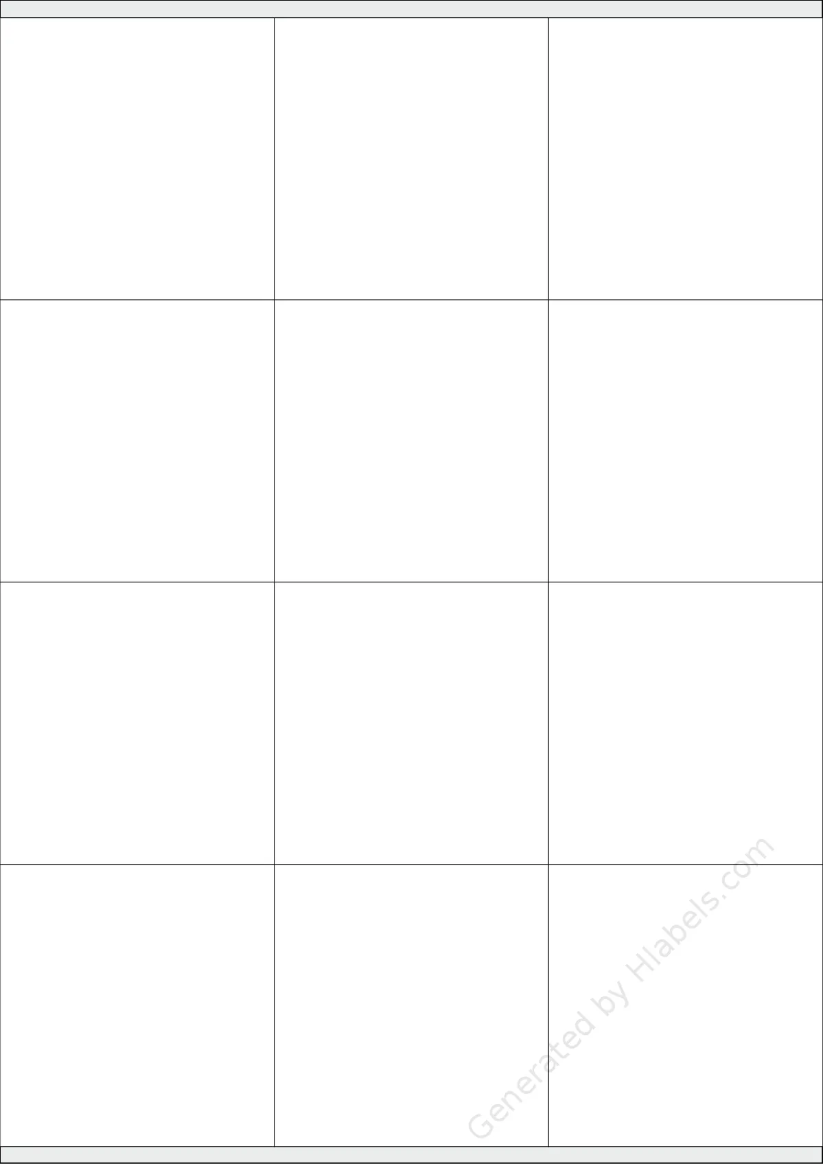 NikOffice® 42NIKO42 template with 12 rectangular 70 x 72 millimeter labels per sheet, on A4-size adhesive blank label sheets.