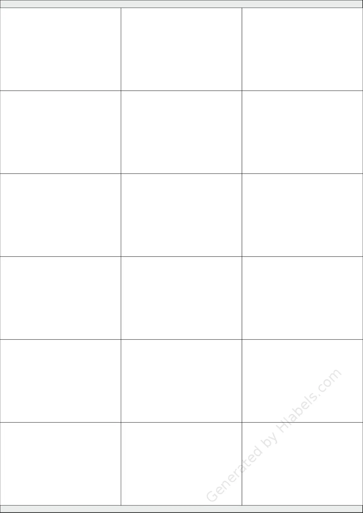 NikOffice® 42NIKO44 template with 18 rectangular 70 x 48 millimeter labels per sheet, on A4-size adhesive blank label sheets.