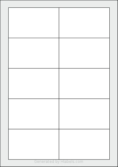 OfficeGear® 10 template with 10 rectangular 90 x 54 millimeter labels per sheet, on A4-size adhesive blank label sheets.