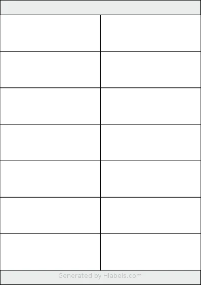 OfficeGear® 14UP template with 14 rectangular 105 x 38 millimeter labels per sheet, on A4-size adhesive blank label sheets.