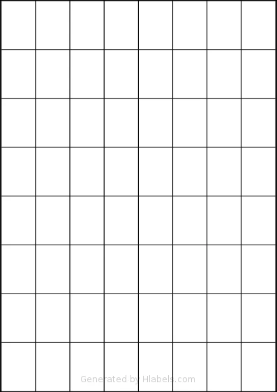 OfficeGear® 64UP template with 64 rectangular 26 x 37 millimeter labels per sheet, on A4-size adhesive blank label sheets.