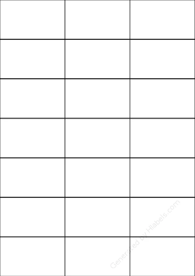 Ofituria® 21 template with 21 rectangular 70 x 42 millimeter labels per sheet, on A4-size adhesive blank label sheets.