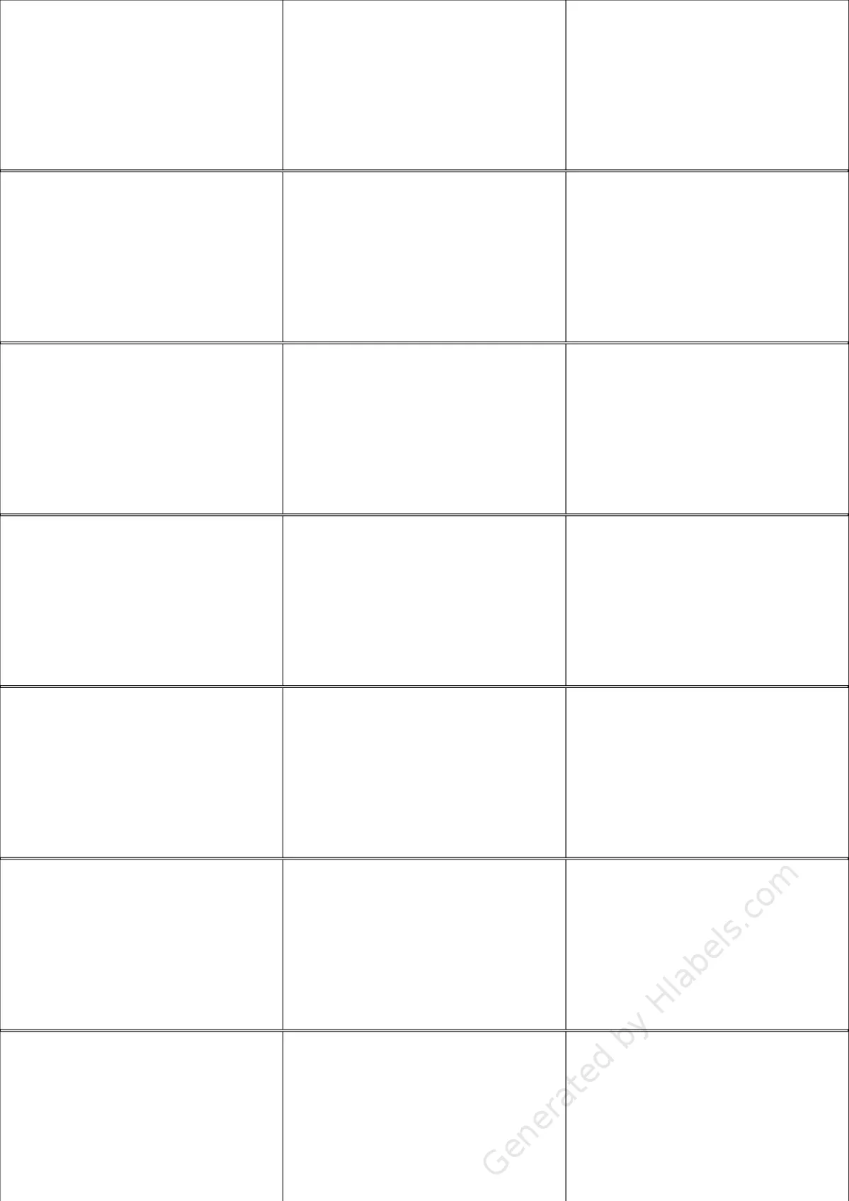 Ofituria® 21 template with 21 rectangular 70 x 42 millimeter labels per sheet, on A4-size adhesive blank label sheets.