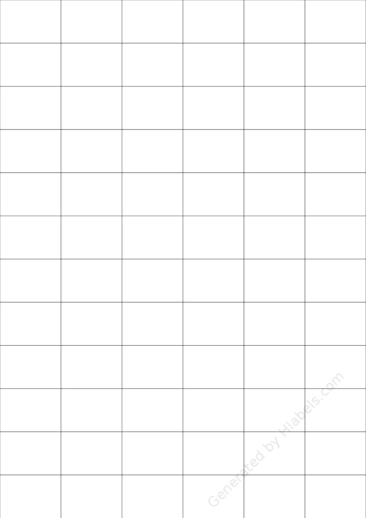 Ofituria® 72 template with 72 rectangular 35 x 24.75 millimeter labels per sheet, on A4-size adhesive blank label sheets.