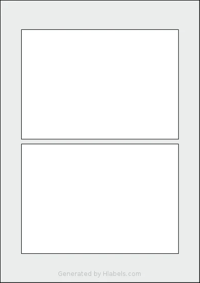OnlineLabels® EU30084 Template OnlineLabels® EU30084 template with 2 rectangular 165 x 115 millimeter labels per sheet, on A4-size adhesive blank label sheets.
