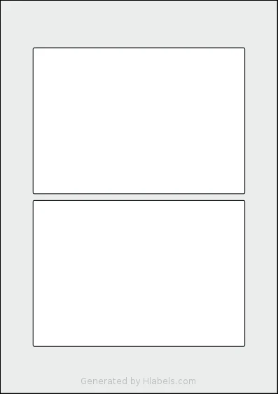 OnlineLabels® EU30127 Template OnlineLabels® EU30127 template with 2 rectangular 160 x 110 millimeter labels per sheet, on A4-size adhesive blank label sheets.
