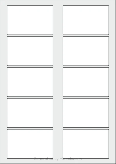OnlineLabels® EU30146 Template OnlineLabels® EU30146 template with 10 rectangular 83 x 53 millimeter labels per sheet, on A4-size adhesive blank label sheets.