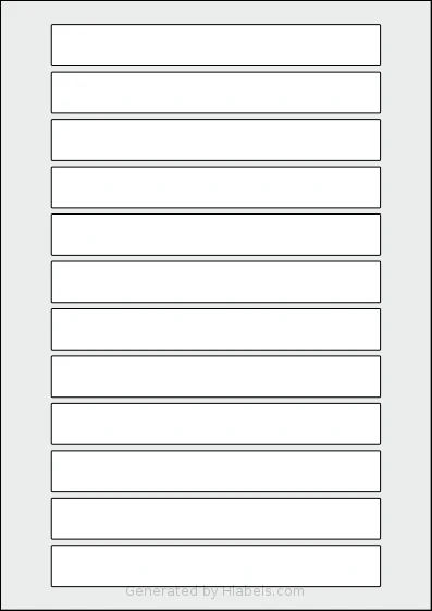 OnlineLabels® EU30214 Template OnlineLabels® EU30214 template with 12 rectangular 160 x 20 millimeter labels per sheet, on A4-size adhesive blank label sheets.