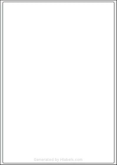 OnlineLabelsAU® 006 template with 1 rectangular 200 x 290 millimeter labels per sheet, on A4-size adhesive blank label sheets.