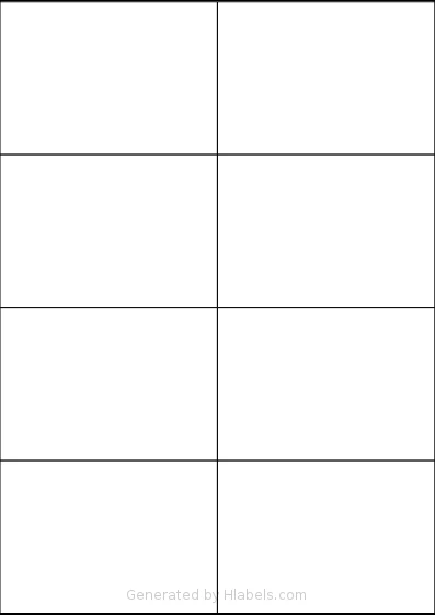 OnlineLabelsAU® 014 template with 8 rectangular 105 x 73.8 millimeter labels per sheet, on A4-size adhesive blank label sheets.