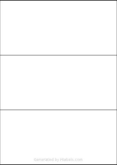 OnlineLabelsAU® 120 template with 3 rectangular 210 x 98.4 millimeter labels per sheet, on A4-size adhesive blank label sheets.