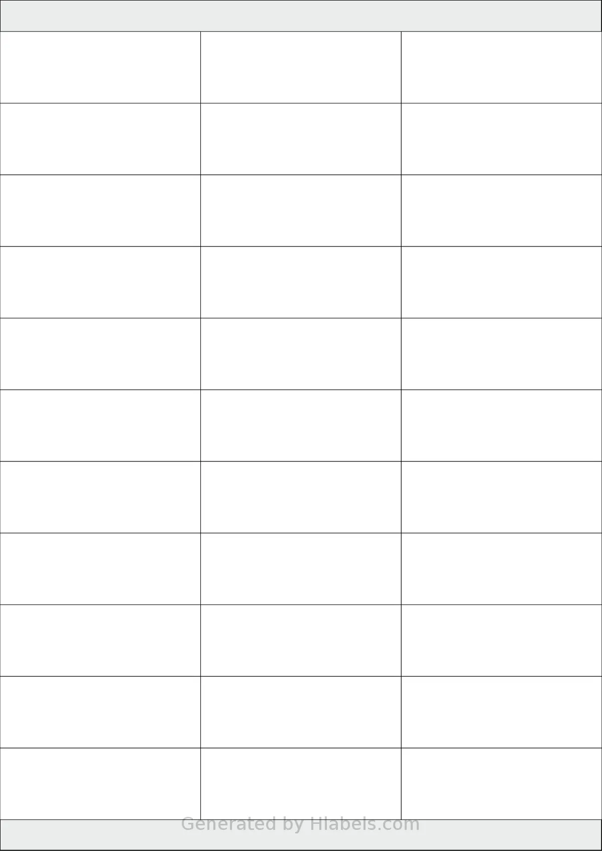 OnlineLabelsAU® CL33-1 template with 33 rectangular 70 x 25 millimeter labels per sheet, on A4-size adhesive blank label sheets.