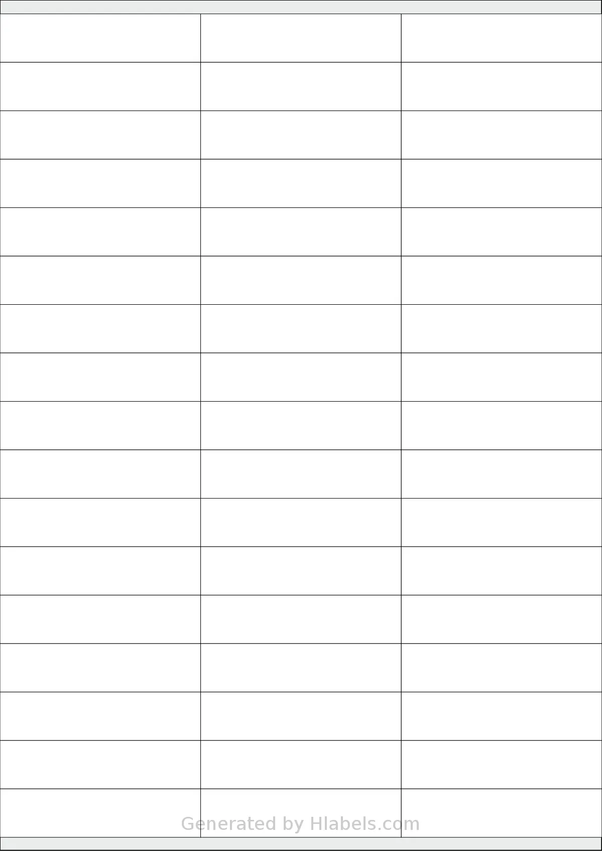 PlanetLabel® PL101655 template with 51 rectangular 70 x 16.9 millimeter labels per sheet, on A4-size adhesive blank label sheets.