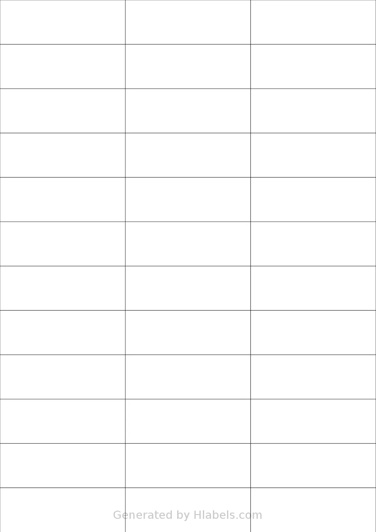 PlanetLabel® PL101657 template with 36 rectangular 70 x 24.75 millimeter labels per sheet, on A4-size adhesive blank label sheets.