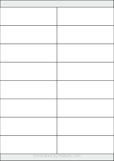 PlanetLabel® PL101790 template with 16 rectangular 105 x 33.8 millimeter labels per sheet, on A4-size adhesive blank label sheets.