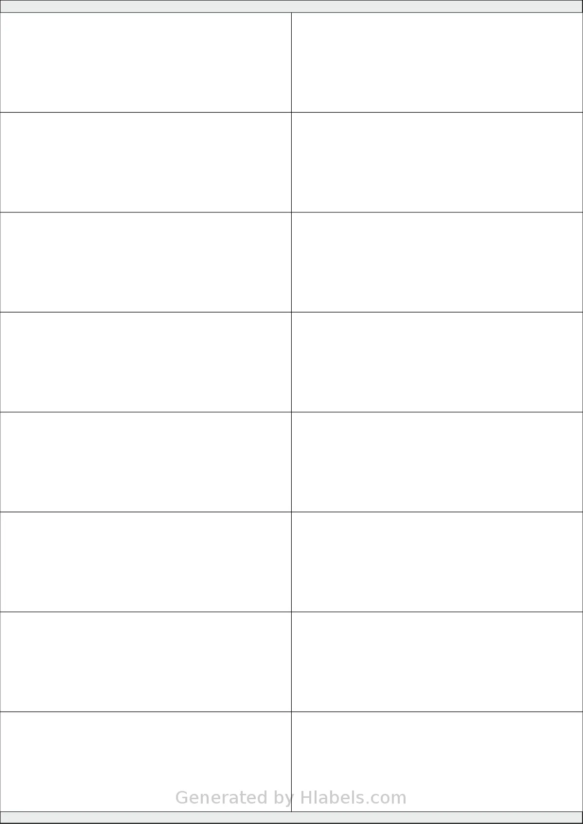 PlanetLabel® PL101810 template with 16 rectangular 105 x 36 millimeter labels per sheet, on A4-size adhesive blank label sheets.