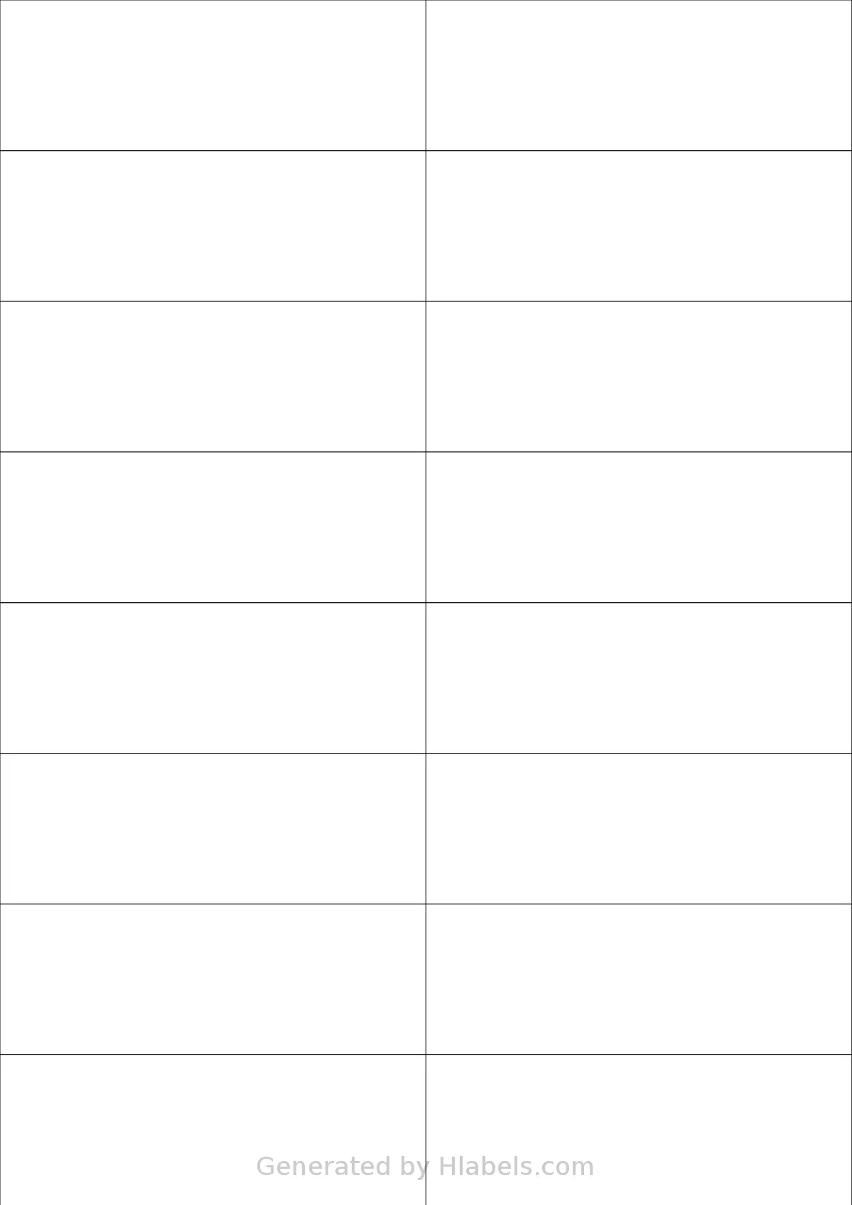 PlanetLabel® PL101820 template with 16 rectangular 105 x 37.1 millimeter labels per sheet, on A4-size adhesive blank label sheets.