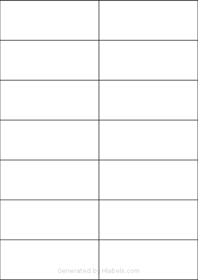 PlanetLabel® PL101840 template with 14 rectangular 105 x 42.3 millimeter labels per sheet, on A4-size adhesive blank label sheets.