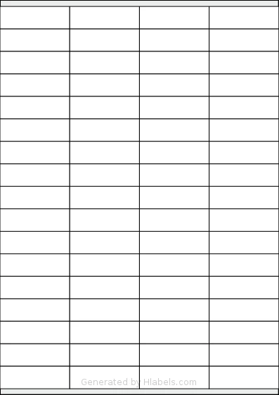 Printation® 1548825-GP Template Printation® 1548825-GP template with 68 rectangular 52.5 x 16.9 millimeter labels per sheet, on A4-size adhesive blank label sheets.