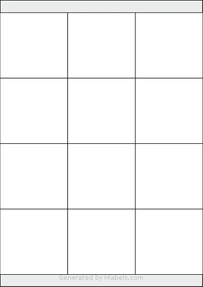 Printation® 1558425-GP Template Printation® 1558425-GP template with 12 rectangular 70 x 67.7 millimeter labels per sheet, on A4-size adhesive blank label sheets.