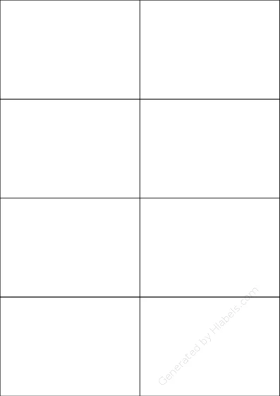 Printec® A0081 template with 8 rectangular 105 x 74.25 millimeter labels per sheet, on A4-size adhesive blank label sheets.