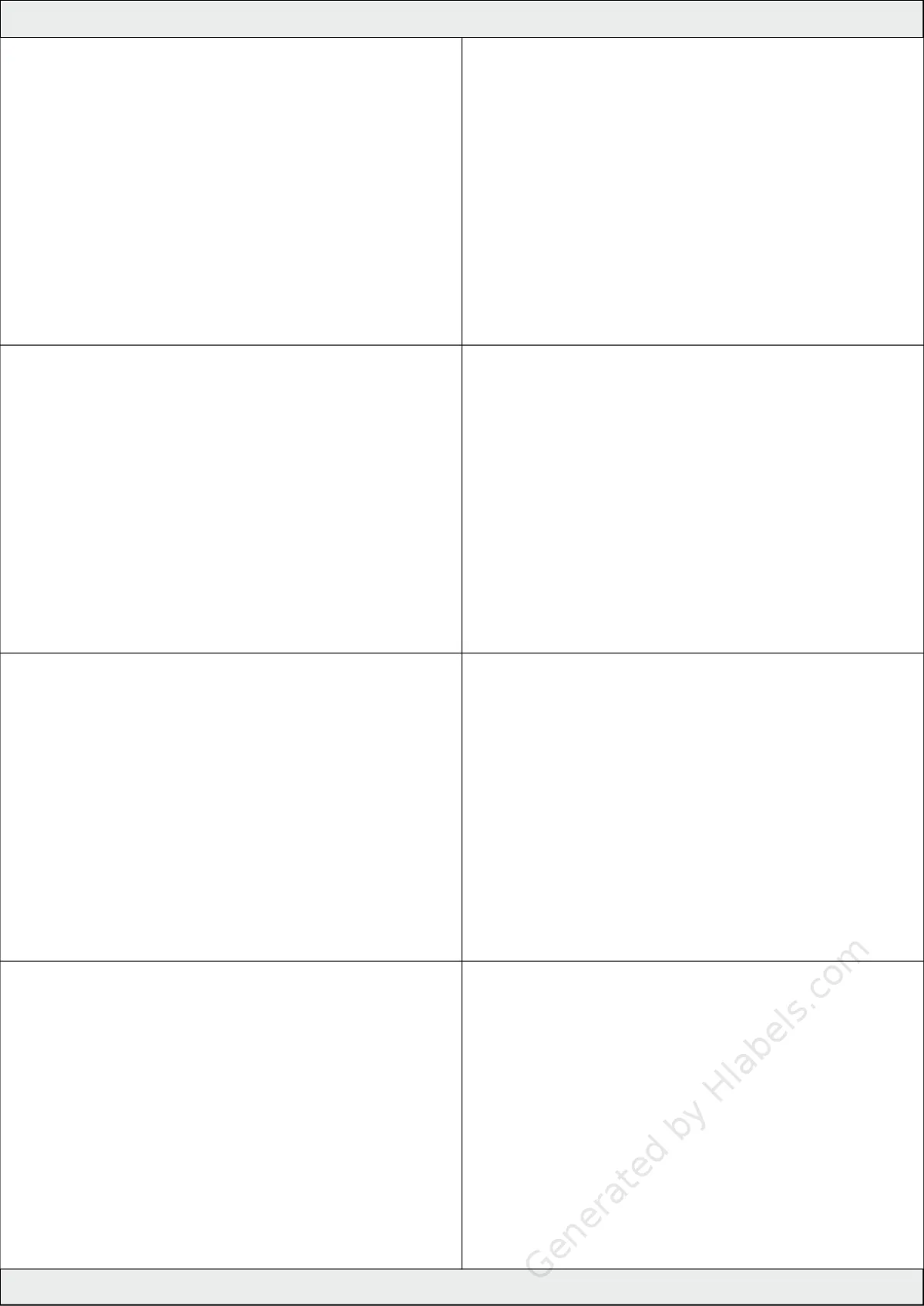 Printec® A0082 template with 8 rectangular 105 x 70 millimeter labels per sheet, on A4-size adhesive blank label sheets.