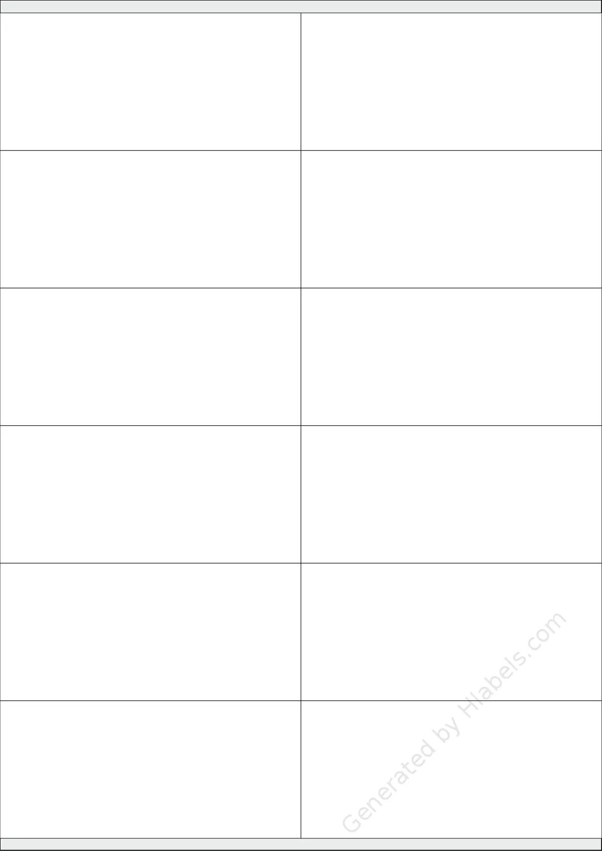 Printec® A0120 template with 12 rectangular 105 x 48 millimeter labels per sheet, on A4-size adhesive blank label sheets.