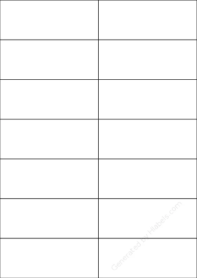 Printec® A0141 template with 14 rectangular 105 x 42.4 millimeter labels per sheet, on A4-size adhesive blank label sheets.