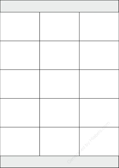 Printec® A0150 template with 15 rectangular 70 x 50.8 millimeter labels per sheet, on A4-size adhesive blank label sheets.