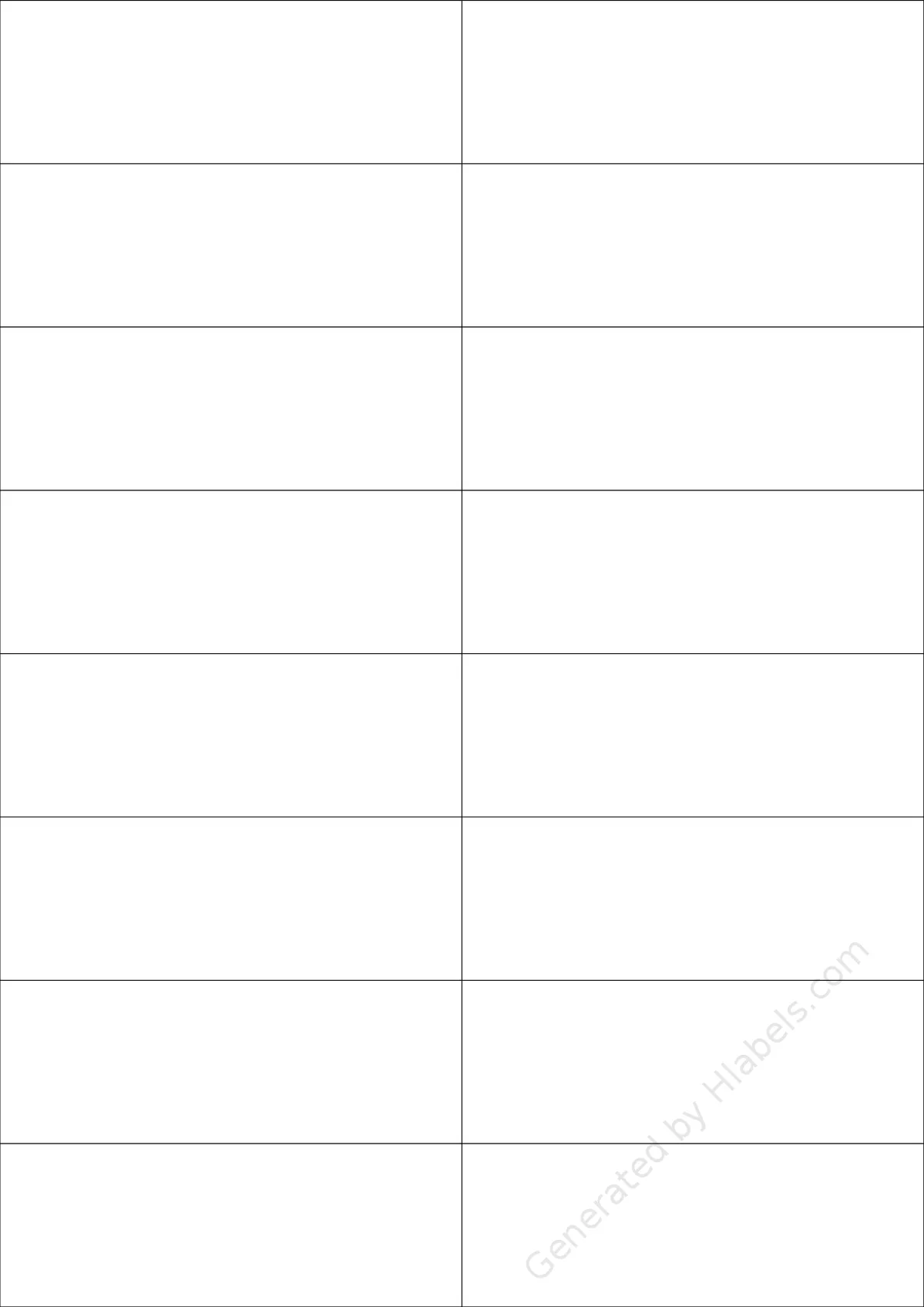 Printec® A0161 template with 16 rectangular 105 x 37.1 millimeter labels per sheet, on A4-size adhesive blank label sheets.