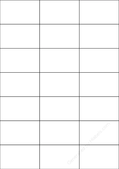 Printec® A0211 template with 21 rectangular 70 x 42.4 millimeter labels per sheet, on A4-size adhesive blank label sheets.