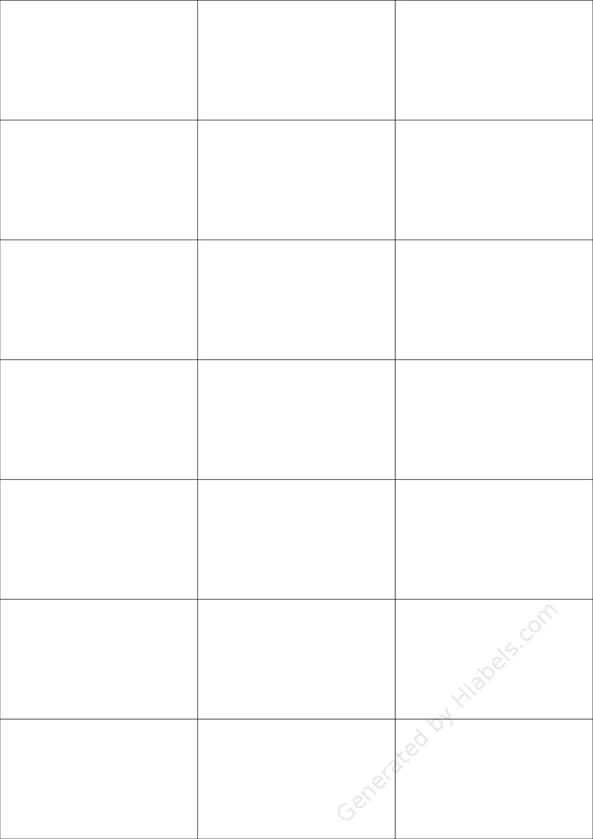 Printec® A0211 template with 21 rectangular 70 x 42.4 millimeter labels per sheet, on A4-size adhesive blank label sheets.