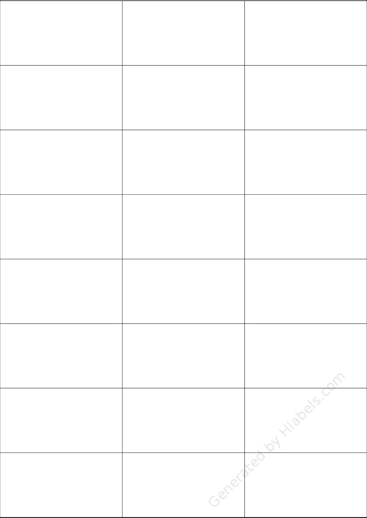 Printec® E0242G template with 24 rectangular 70 x 37 millimeter labels per sheet, on A4-size adhesive blank label sheets.