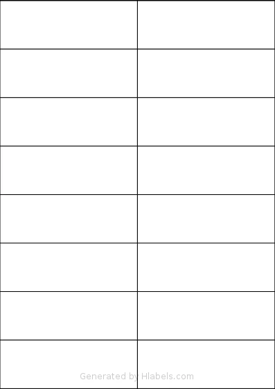 Redfern® 16UP template with 16 rectangular 105 x 37 millimeter labels per sheet, on A4-size adhesive blank label sheets.