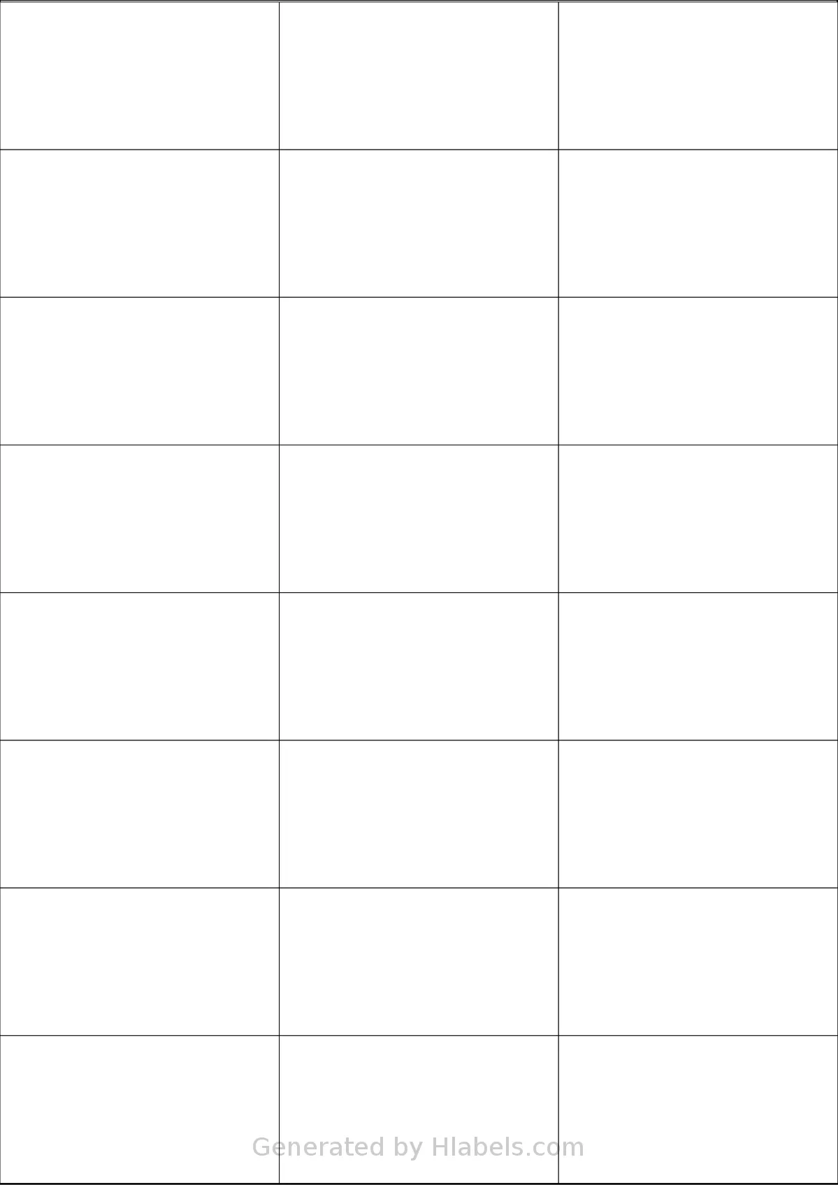 Redfern® 24UP template with 24 rectangular 70 x 37 millimeter labels per sheet, on A4-size adhesive blank label sheets.