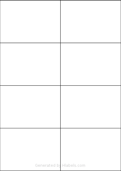 Redfern® 8UP template with 8 rectangular 105 x 74 millimeter labels per sheet, on A4-size adhesive blank label sheets.