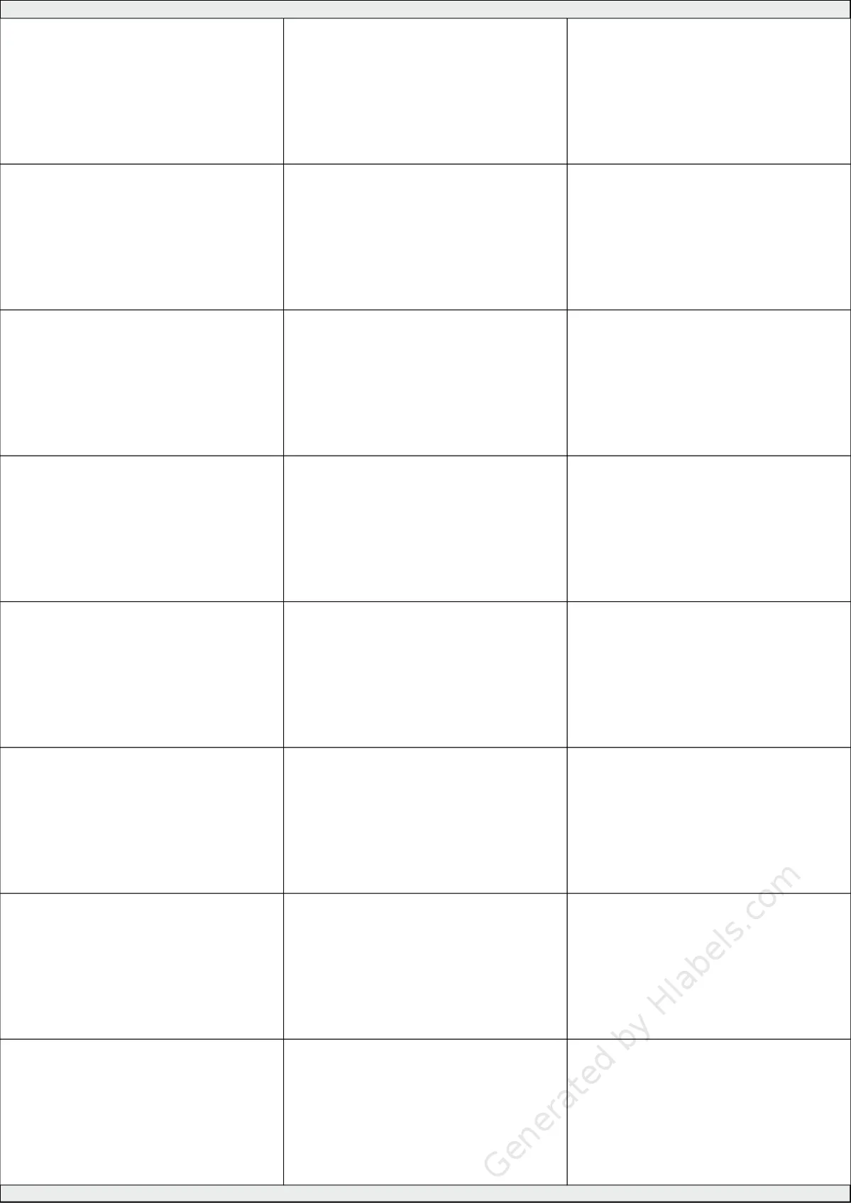 Sigel® LA131 template with 24 rectangular 70 x 36 millimeter labels per sheet, on A4-size adhesive blank label sheets.