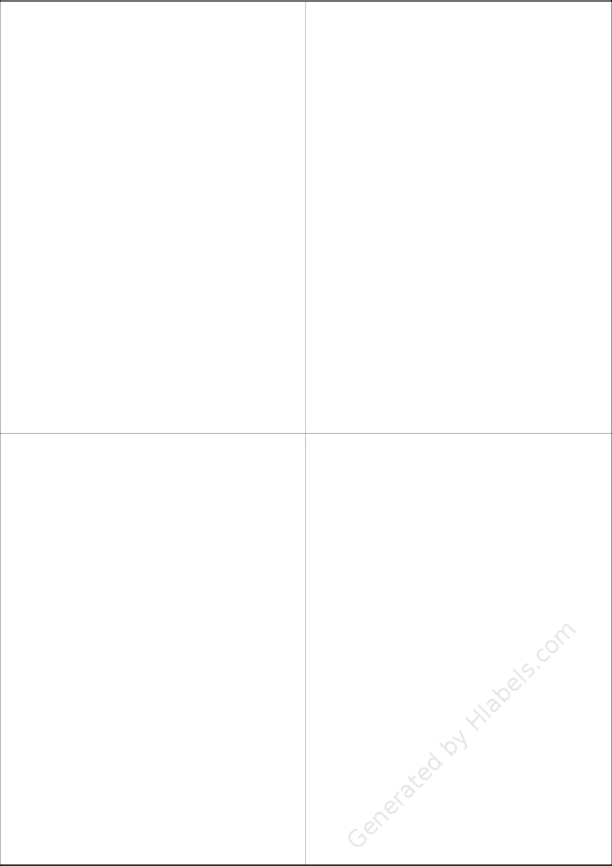 Sigel® LA164 template with 4 rectangular 105 x 148 millimeter labels per sheet, on A4-size adhesive blank label sheets.