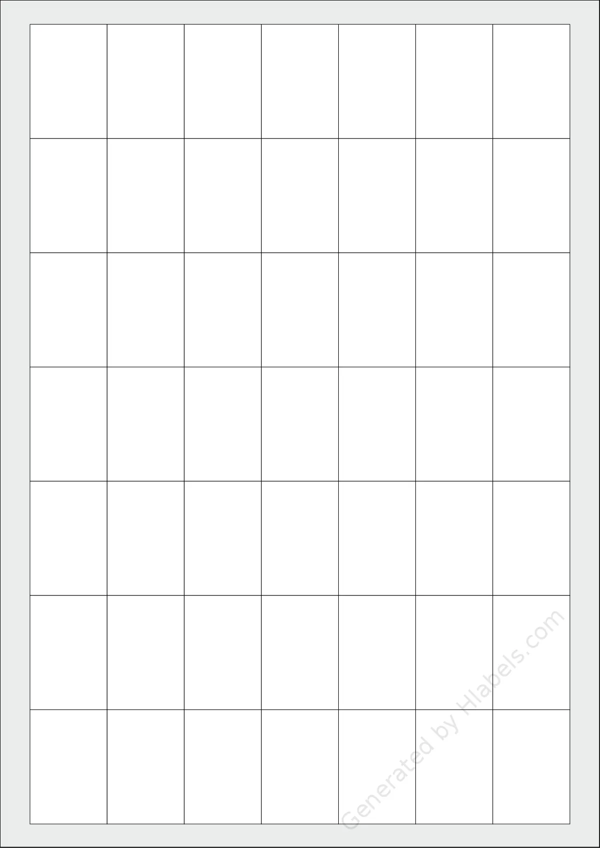 Sigel® LP715 template with 49 rectangular 27 x 40 millimeter labels per sheet, on A4-size adhesive blank label sheets.