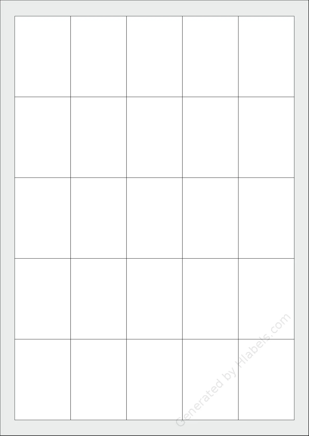 Sigel® LP716 template with 25 rectangular 38 x 55 millimeter labels per sheet, on A4-size adhesive blank label sheets.