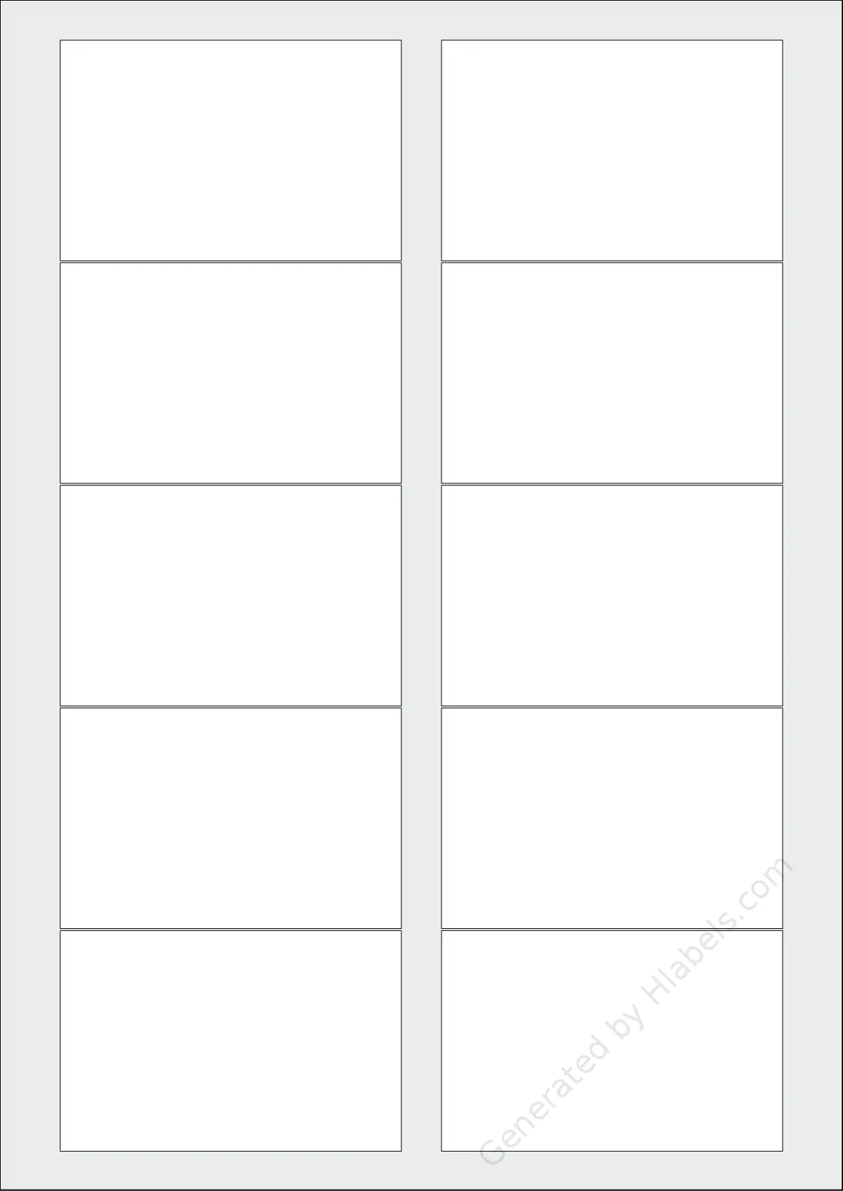 Sigel® LP796 template with 10 rectangular 85 x 55 millimeter labels per sheet, on A4-size adhesive blank label sheets.