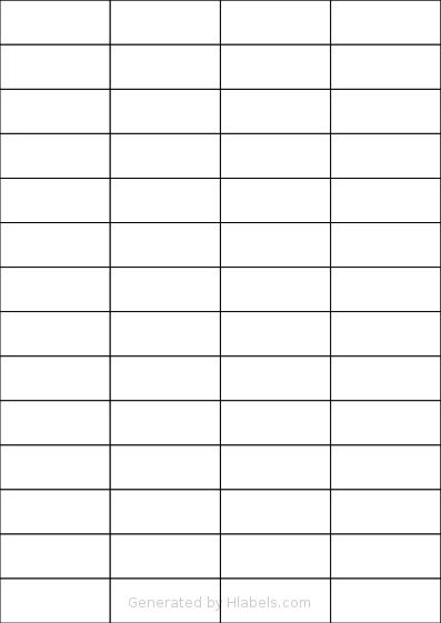 Sorex® 052021 Template Sorex® 052021 template with 56 rectangular 52.5 x 21.2 millimeter labels per sheet, on A4-size adhesive blank label sheets.
