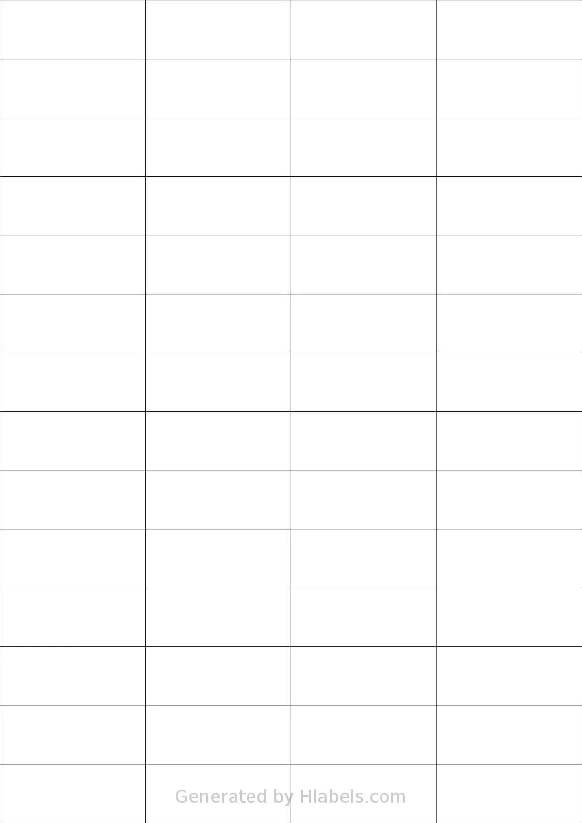 Sorex® 052021 template with 56 rectangular 52.5 x 21.2 millimeter labels per sheet, on A4-size adhesive blank label sheets.