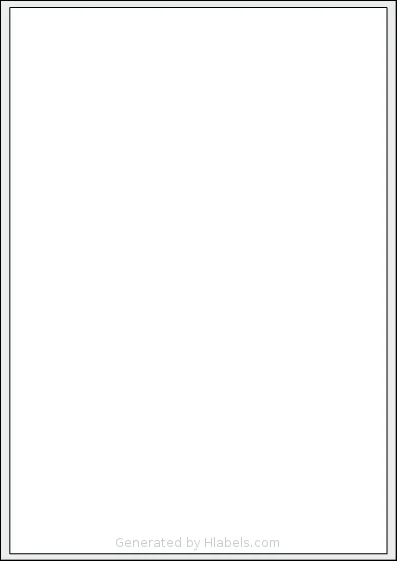 Tanex® TW-2001 template with 1 rectangular 199.6 x 289.1 millimeter labels per sheet, on A4-size adhesive blank label sheets.