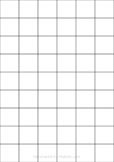 Tanex® TW-2054 template with 54 rectangular 35 x 33 millimeter labels per sheet, on A4-size adhesive blank label sheets.