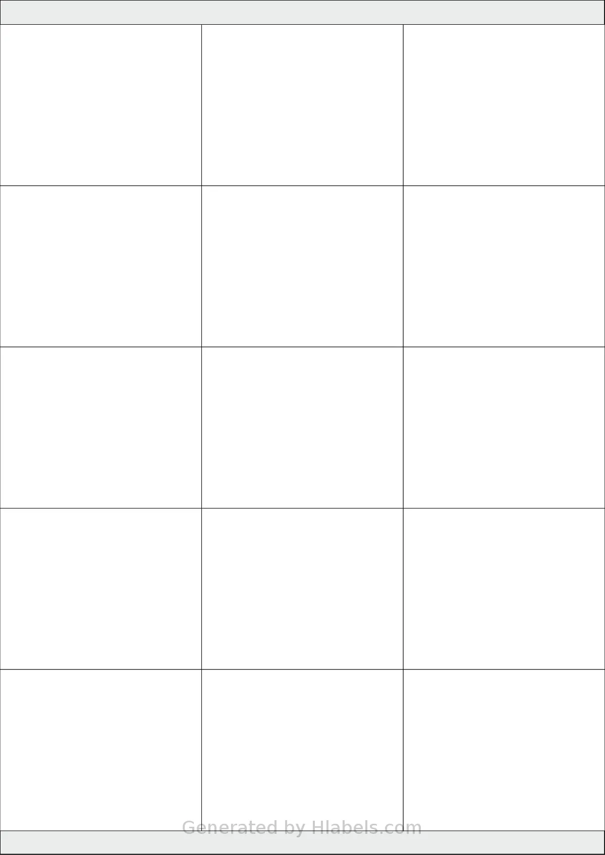 Tanex® TW-2115 template with 15 rectangular 70 x 56 millimeter labels per sheet, on A4-size adhesive blank label sheets.