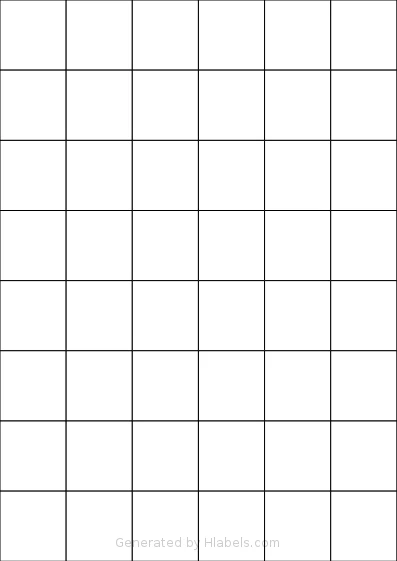 Tanex® TW-2137 template with 48 rectangular 35 x 37.125 millimeter labels per sheet, on A4-size adhesive blank label sheets.