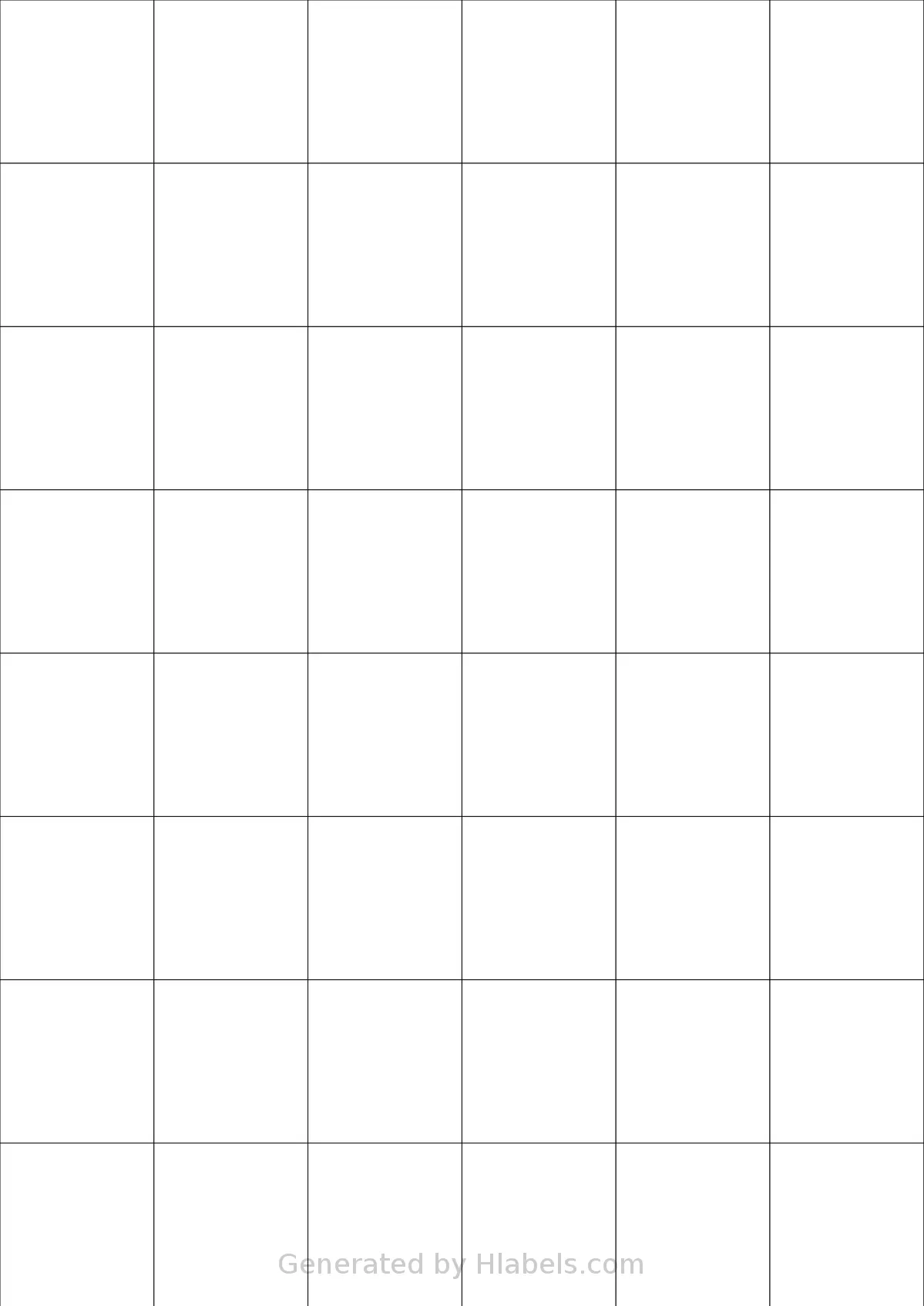 Tanex® TW-2137 template with 48 rectangular 35 x 37.125 millimeter labels per sheet, on A4-size adhesive blank label sheets.